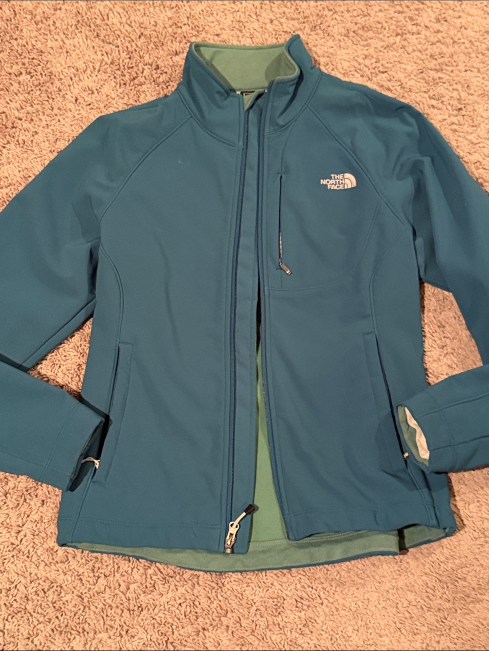 The north face women’s waterproof scuba full zip jacket fleece lined TNF apex M